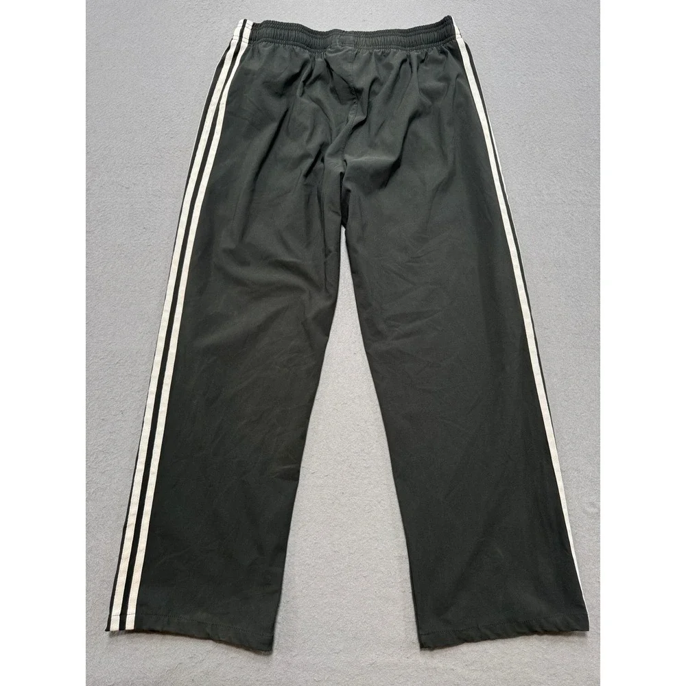 Adidas Track Pants Men's XL Black White 3-Stripe Straight Leg Athletic Training - Picture 2 of 8